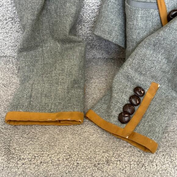 J.CREW Wool Blend Silk Trimmed Preppy Blazer Jacket in Gray SZ 2 - Picture 10 of 15